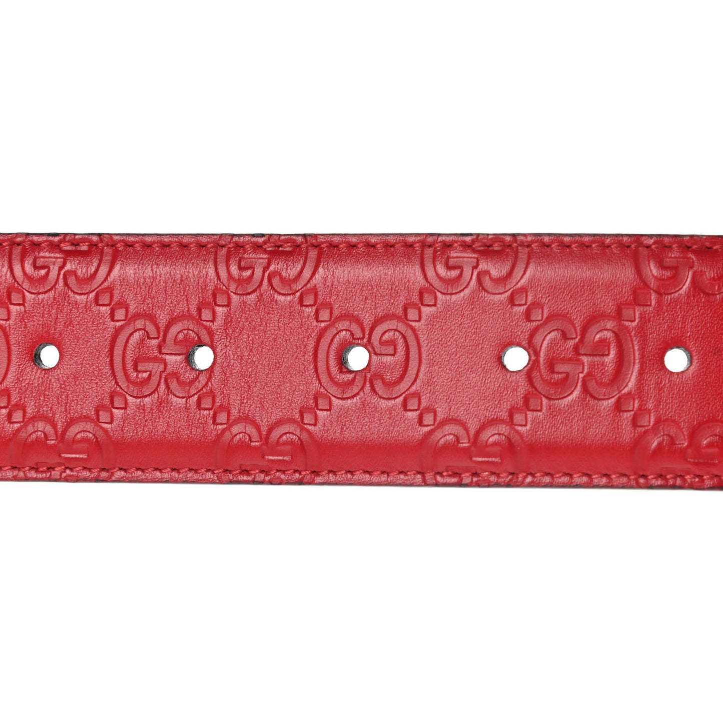 Guccissima Signature Interlocking G 40mm Belt 95 38 Hibiscus Red