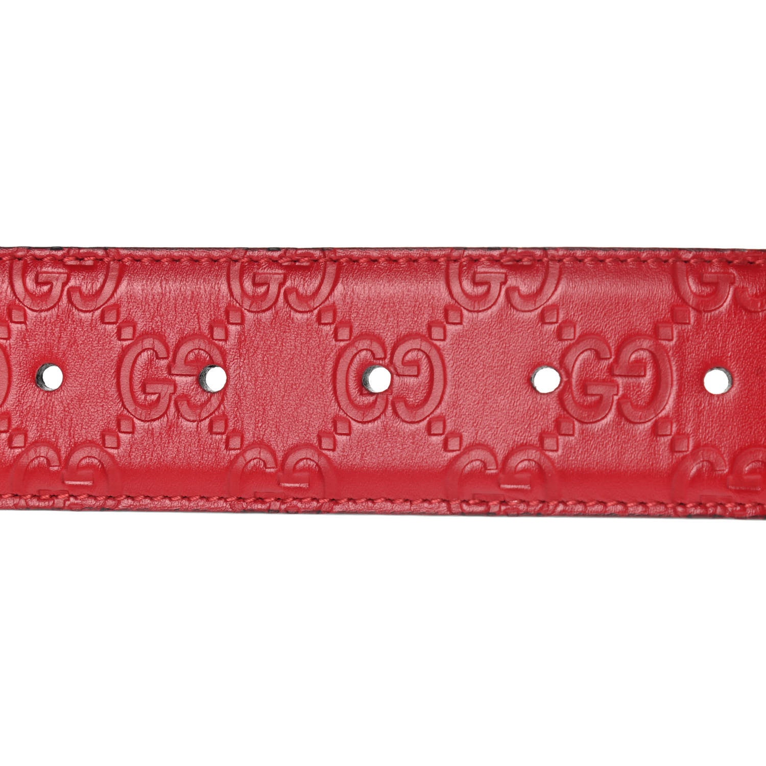 Gucci Guccissima Signature Interlocking G 40mm Belt 95 38 Hibiscus Red 3 of 6