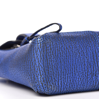 3.1 Phillip Lim Metallic Textured Calfskin Mini Pashli Satchel Electric Blue 6 of 9