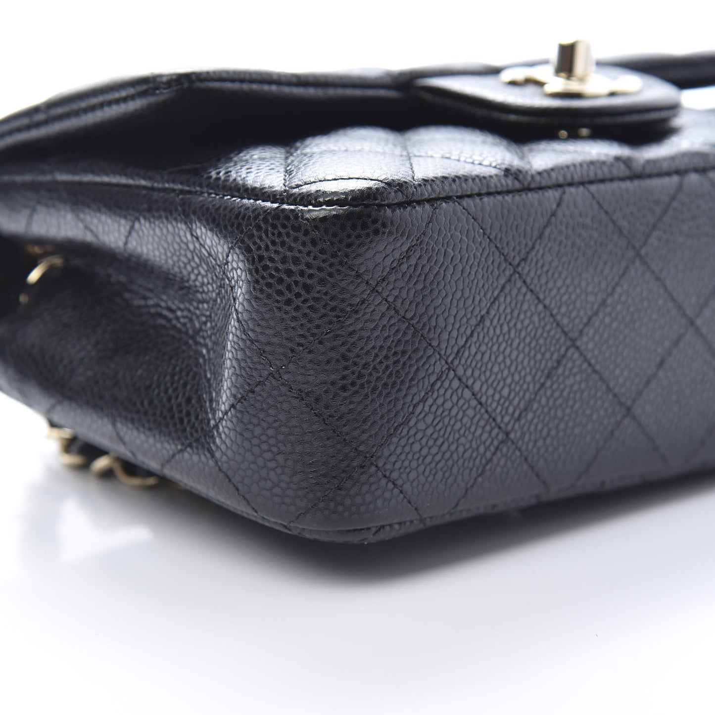 Caviar Quilted Mini Rectangular Flap Black