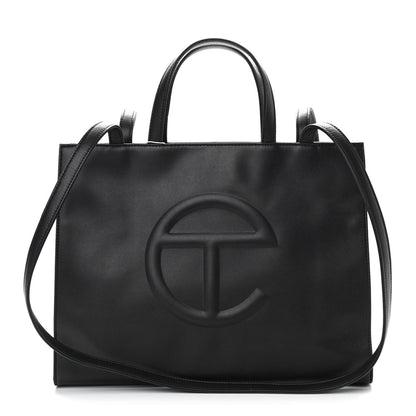 Telfar Vegan Leather Medium Shopping Bag Black 1 of 11