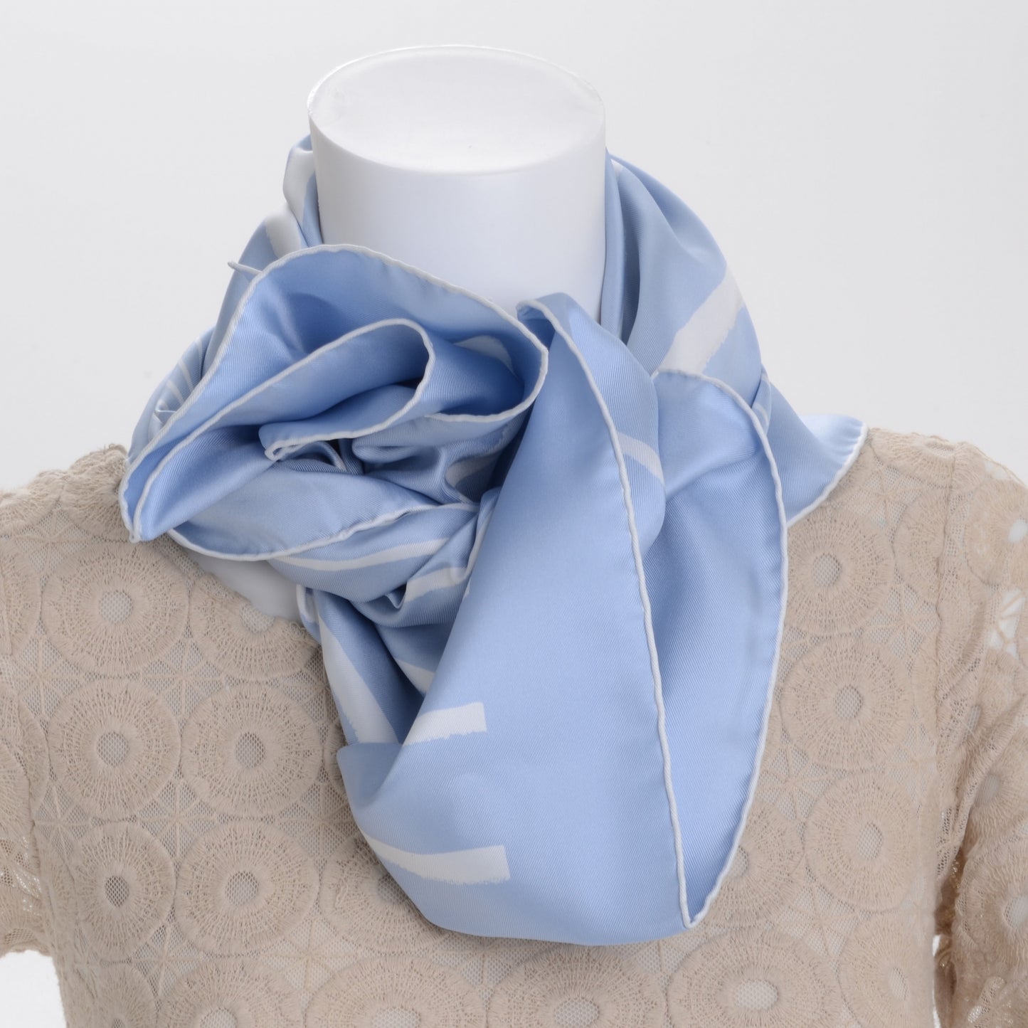 Silk Mediterannee Scarf 90 Bleu