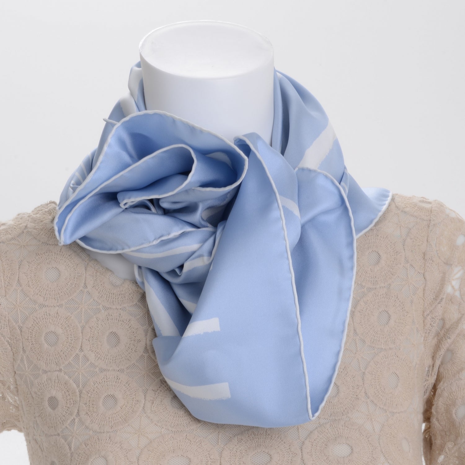 Hermes Silk Mediterannee Scarf 90 Bleu 8 of 8