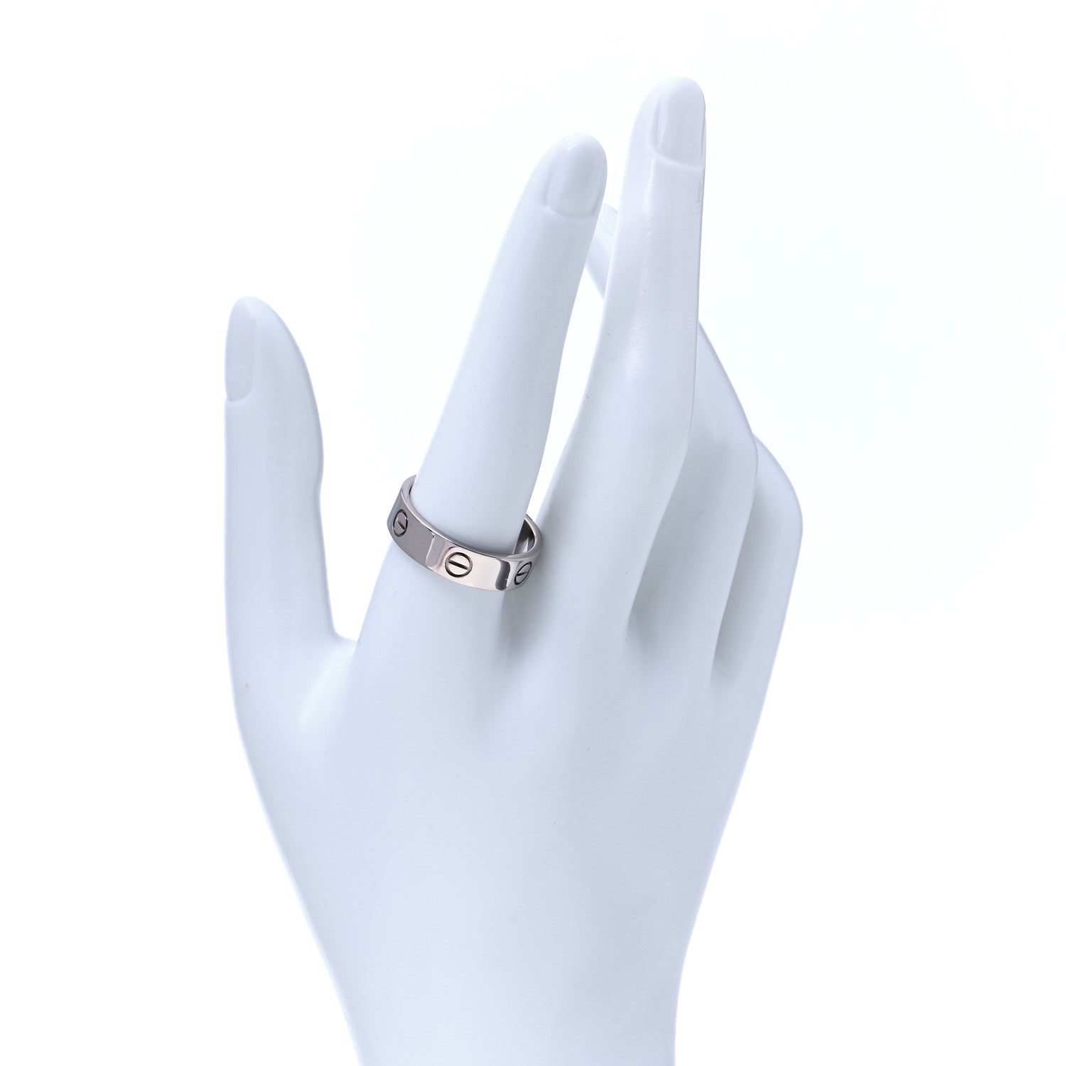 Cartier 18K White Gold 5.5mm LOVE Ring 62 10 2 of 5