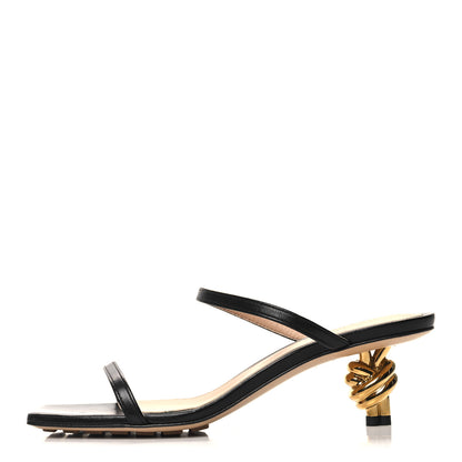 Bottega Veneta Lambskin Knot Mules Sandals 35.5 Black 1 of 7