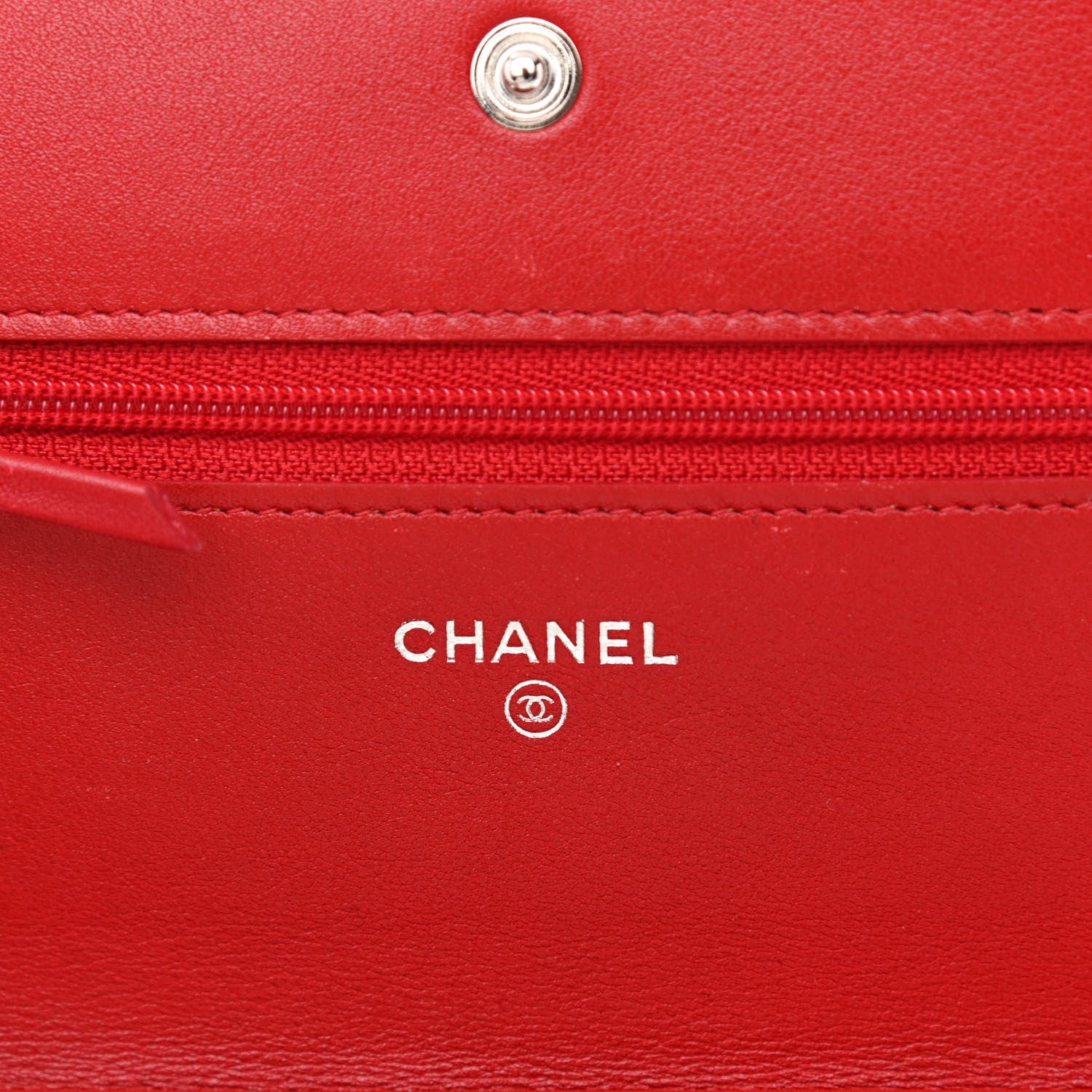 Chanel Patent Camellia Embossed Wallet On Chain WOC Dark Red 6 of 12