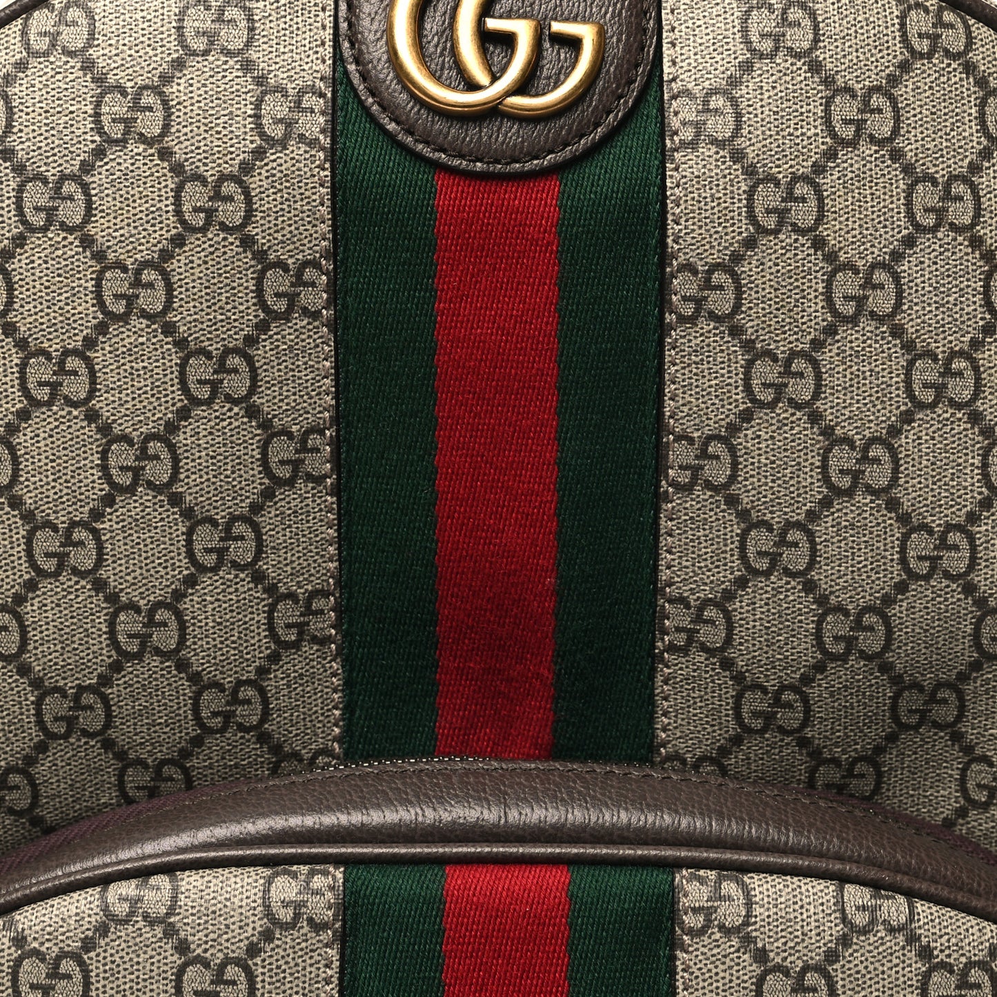 GG Supreme Monogram Ophidia Backpack Beige Ebony Brown