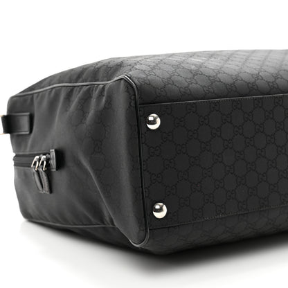 Gucci Denim Monogram Large Carry On Duffle Black 8 of 9