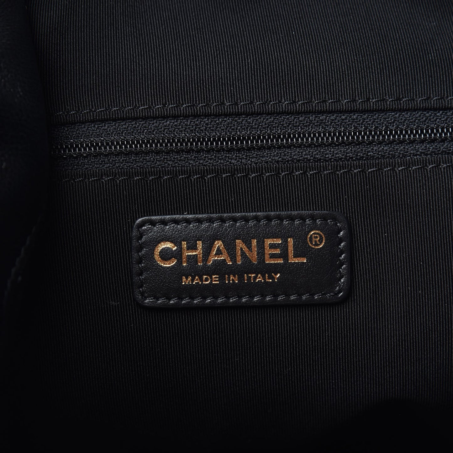 Lambskin Quilted Drawstring Backpack Black