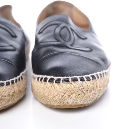 Chanel Lambskin CC Espadrilles 38 Black 12 of 16