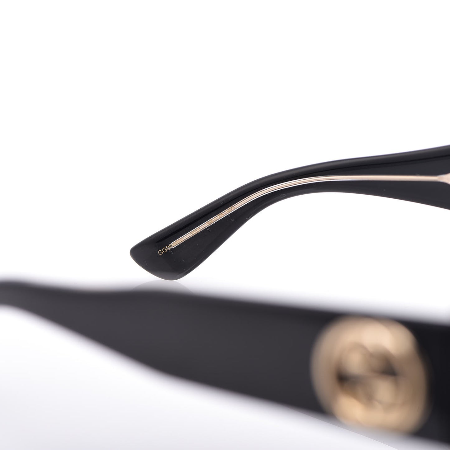 Crystal Square Frame Sunglasses GG0048S Black