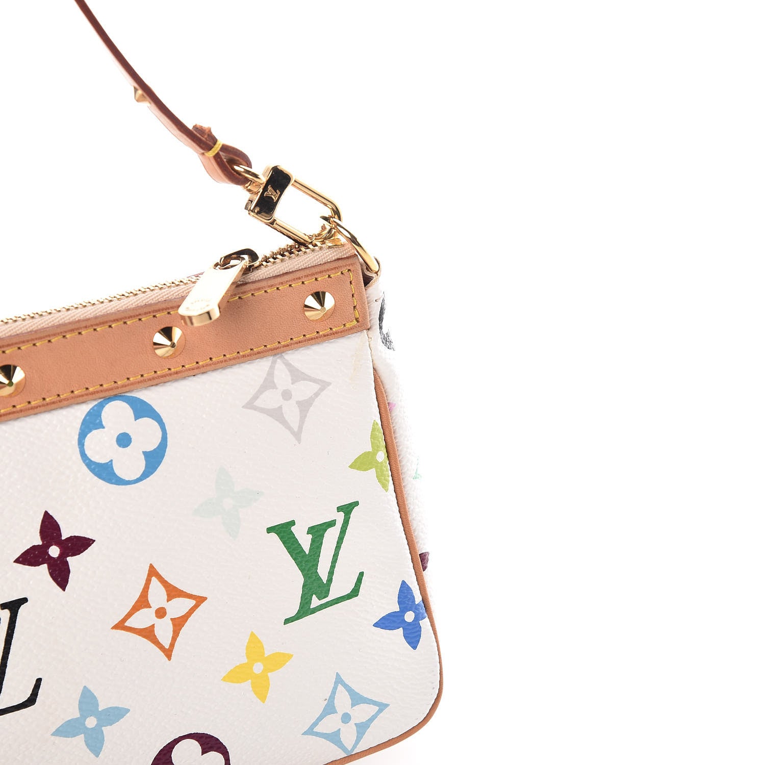 Louis Vuitton Monogram Multicolor Pochette Accessories White 16 of 16