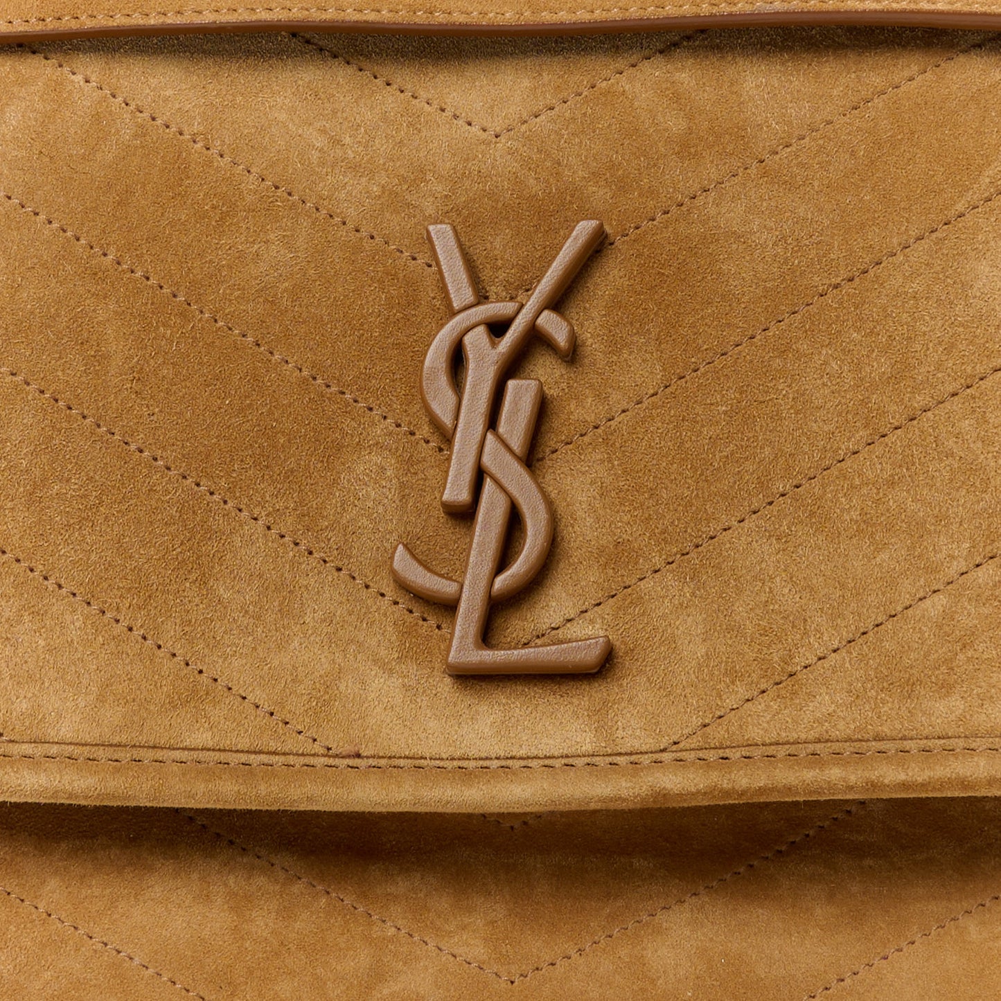 Suede Monogram Medium Niki Chain Satchel Cinnamon Cinnamon
