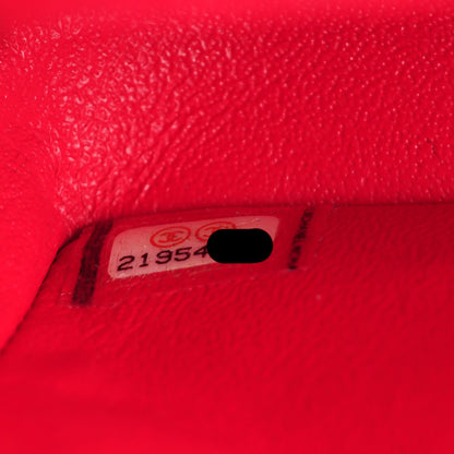 Chanel Lambskin Quilted Mini Rectangular Flap Dark Pink 8 of 8