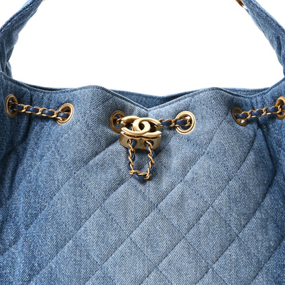 Chanel Washed Denim Quilted Small Chanel 25 Handbag Blue 8 of 11