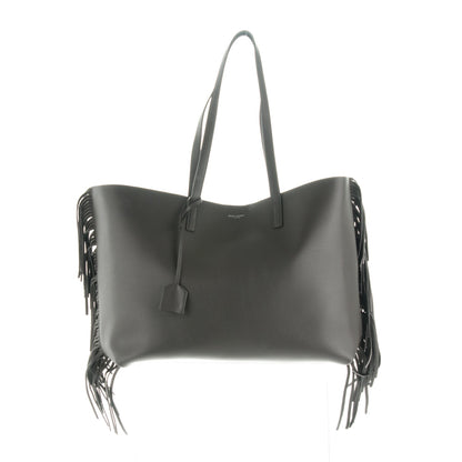Saint Laurent Calfskin Large Fringe Shopping Tote Dark Grey 1 of 7