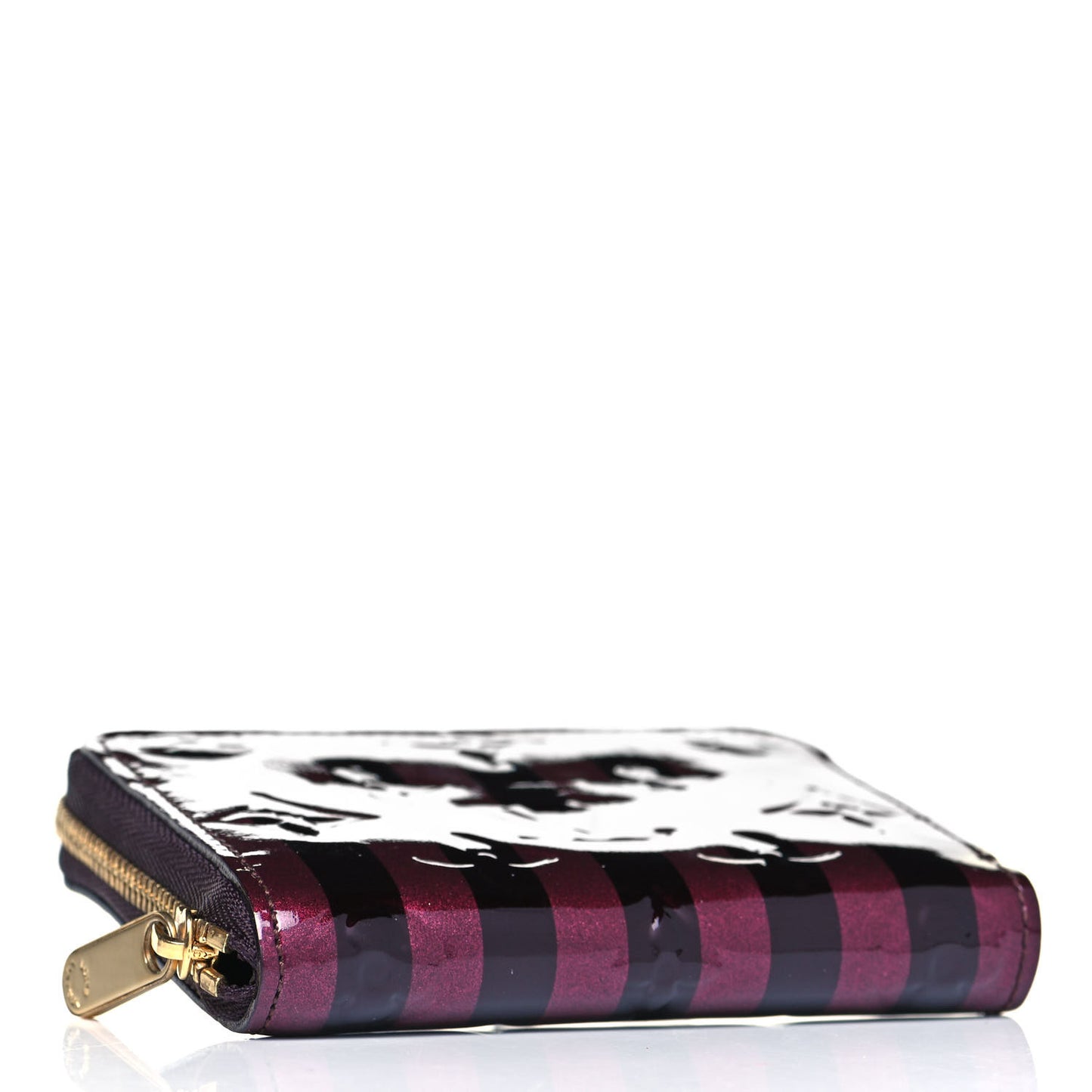 Vernis Rayures Zippy Coin Purse Amarante