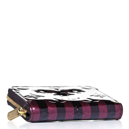 Louis Vuitton Vernis Rayures Zippy Coin Purse Amarante 4 of 7