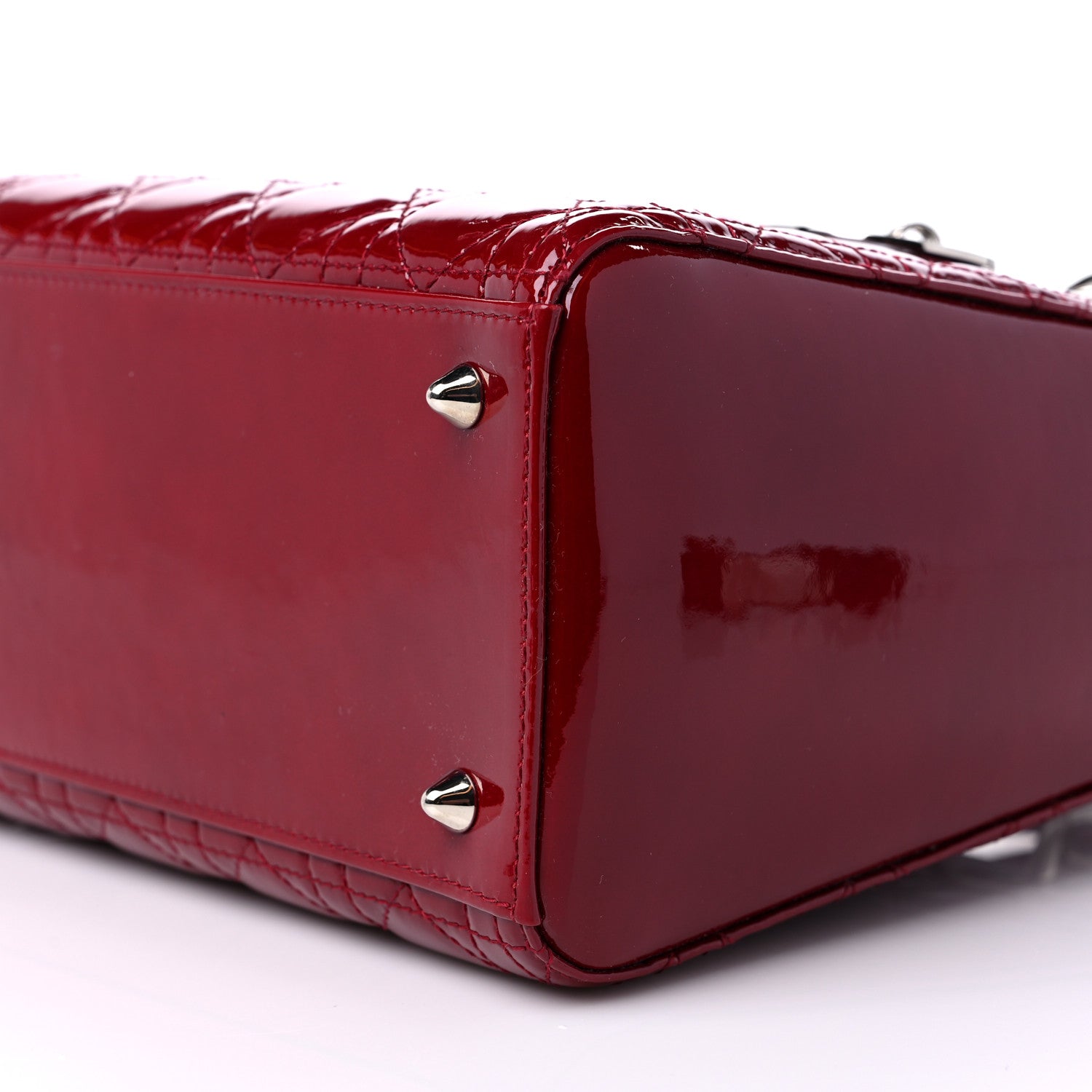 Christian Dior Patent Cannage Medium Lady Dior Red 9 of 9