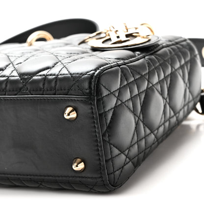 Christian Dior Lambskin Cannage Small Lucky Badges My Lady Dior Black 9 of 9
