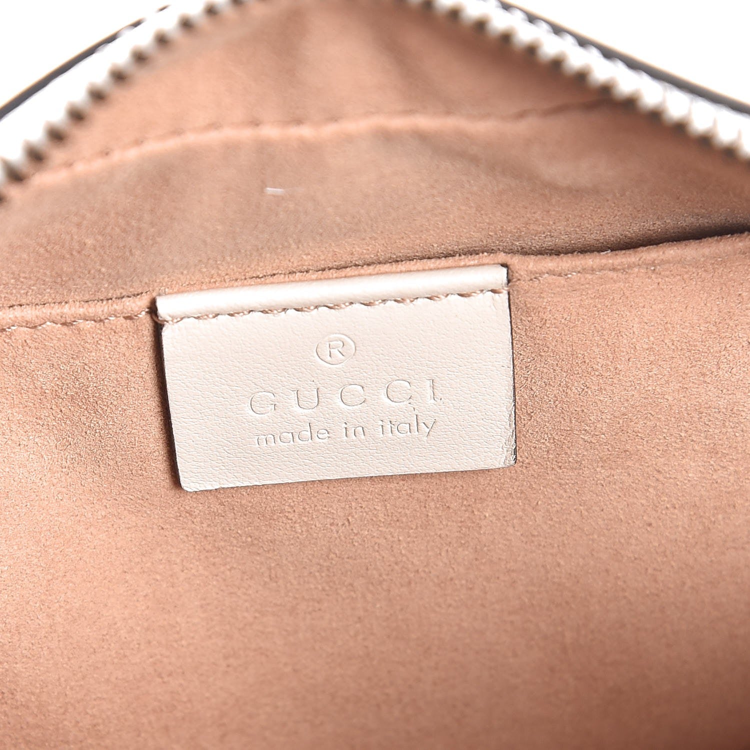 Gucci Calfskin Matelasse Mini GG Marmont Chain Shoulder Bag White 6 of 7
