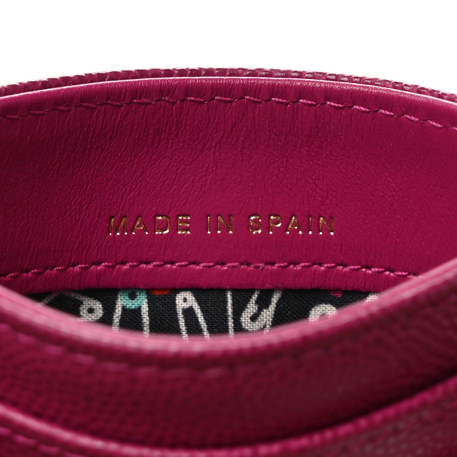 Chanel Caviar Quilted Chain Embossed CC Card Holder Fuchsia 7 of 8