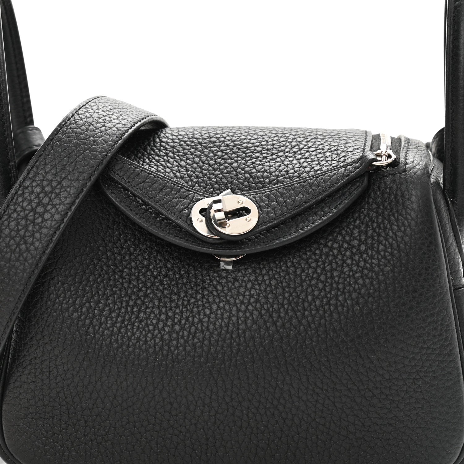 Hermes Taurillon Clemence Mini Lindy 20 Black 8 of 12