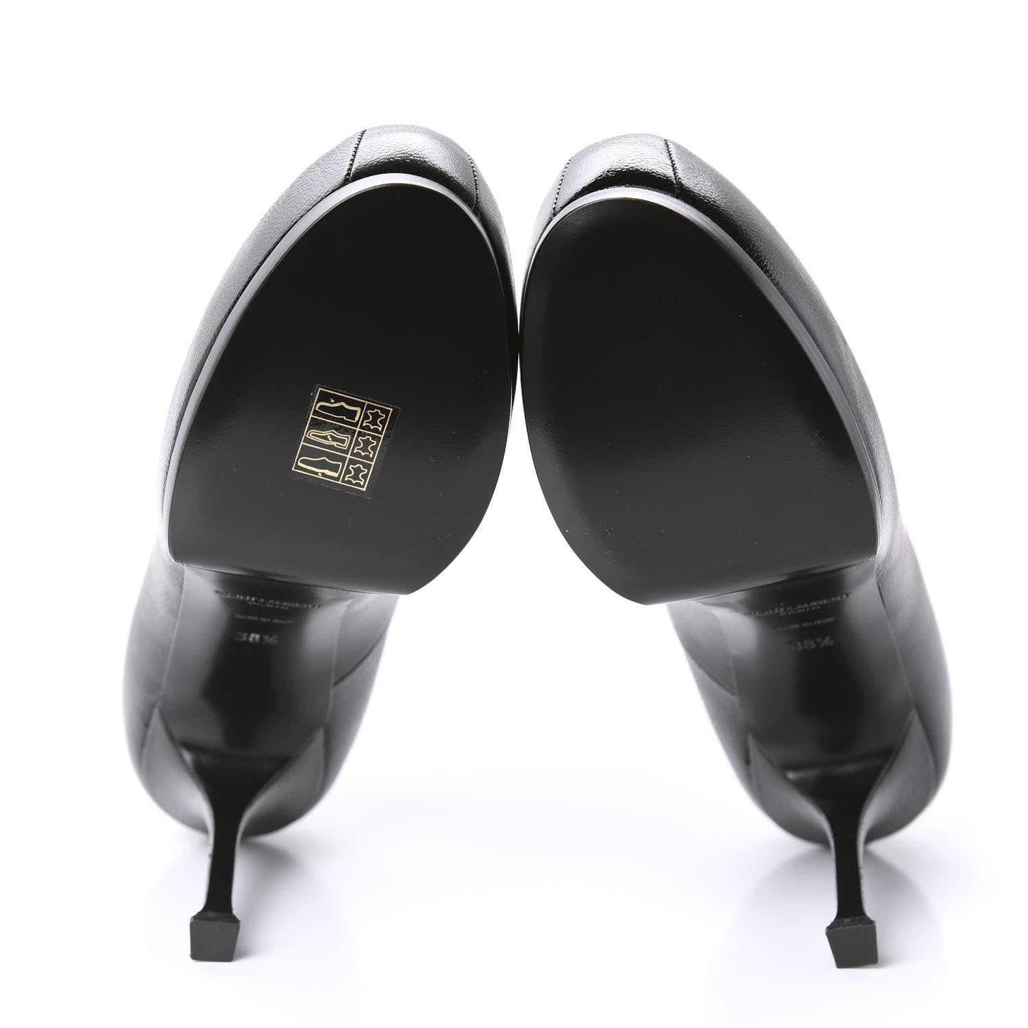 Saint Laurent Vernigolf Tribute Two 80 Platform Pumps 38.5 Black 5 of 10