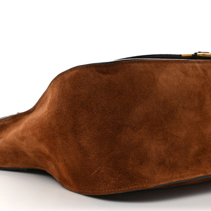 Chloe Suede Calfskin Braided Medium Marcie Double Carry Tan 7 of 8