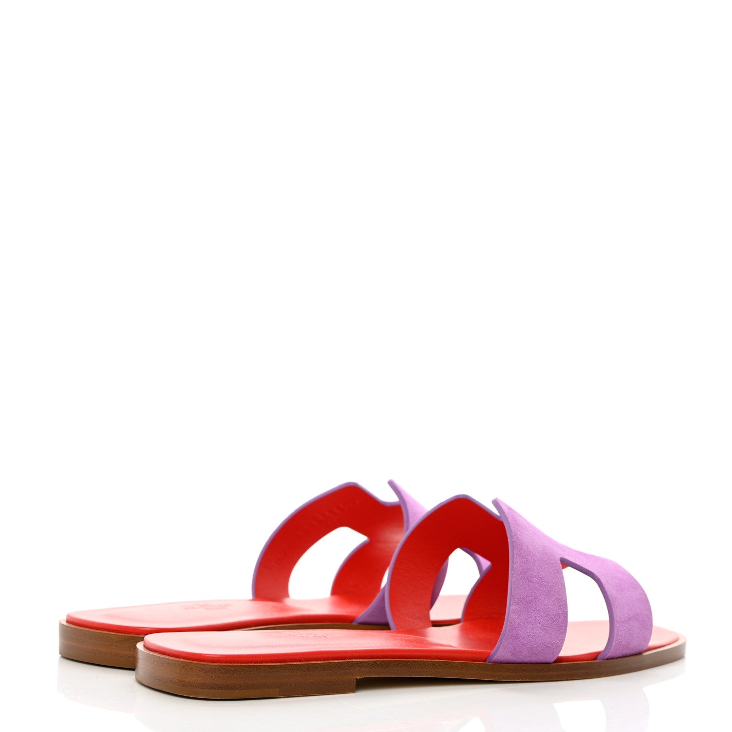 Hermes Suede Goatskin Oran Sandals 39 Violet Parme 4 of 8