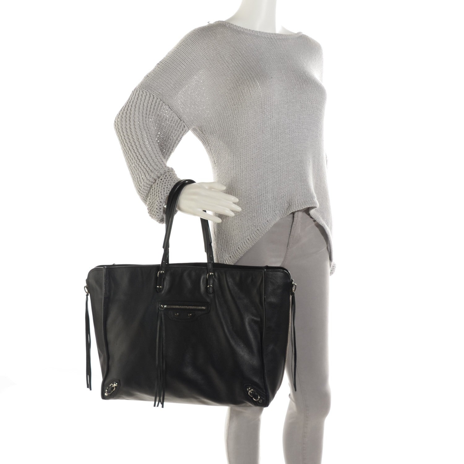 Balenciaga Supple Calfskin Papier A4 Tote Black 2 of 8