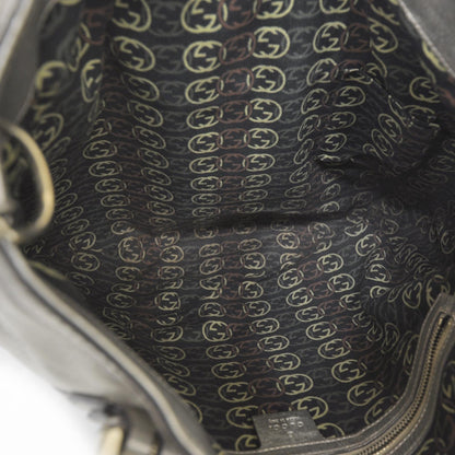 Gucci Leather Medium Britt Hobo Metallic Gold 6 of 10