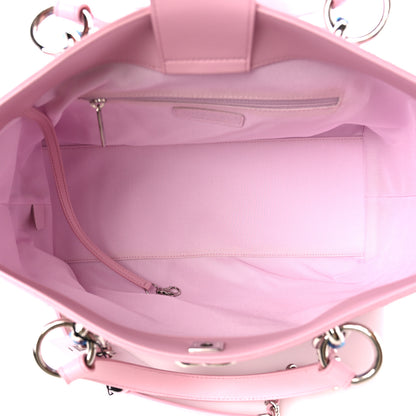 Chanel Calfskin Stitch Medium Ring My Bag Shopping Tote Pink 5 of 12