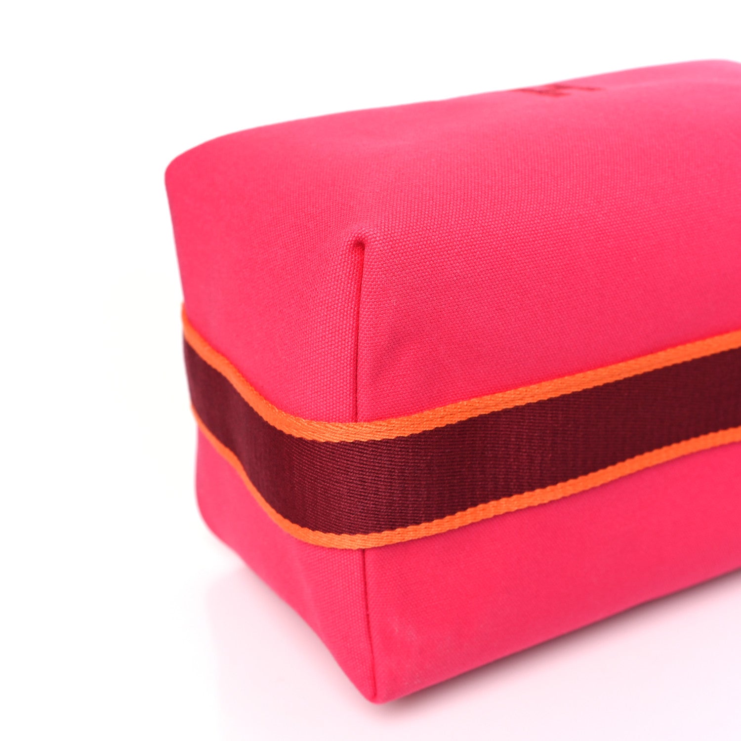 Hermes Canvas Large Bride-A-Brac Pouch Hibiscus 7 of 8