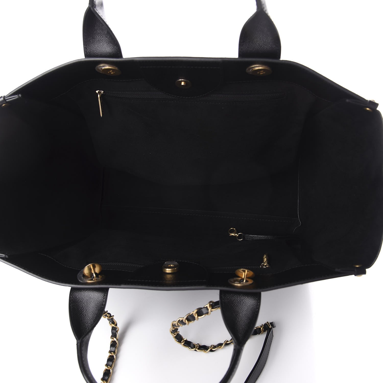 Chanel Caviar Medium Studded Deauville Tote Black 4 of 9