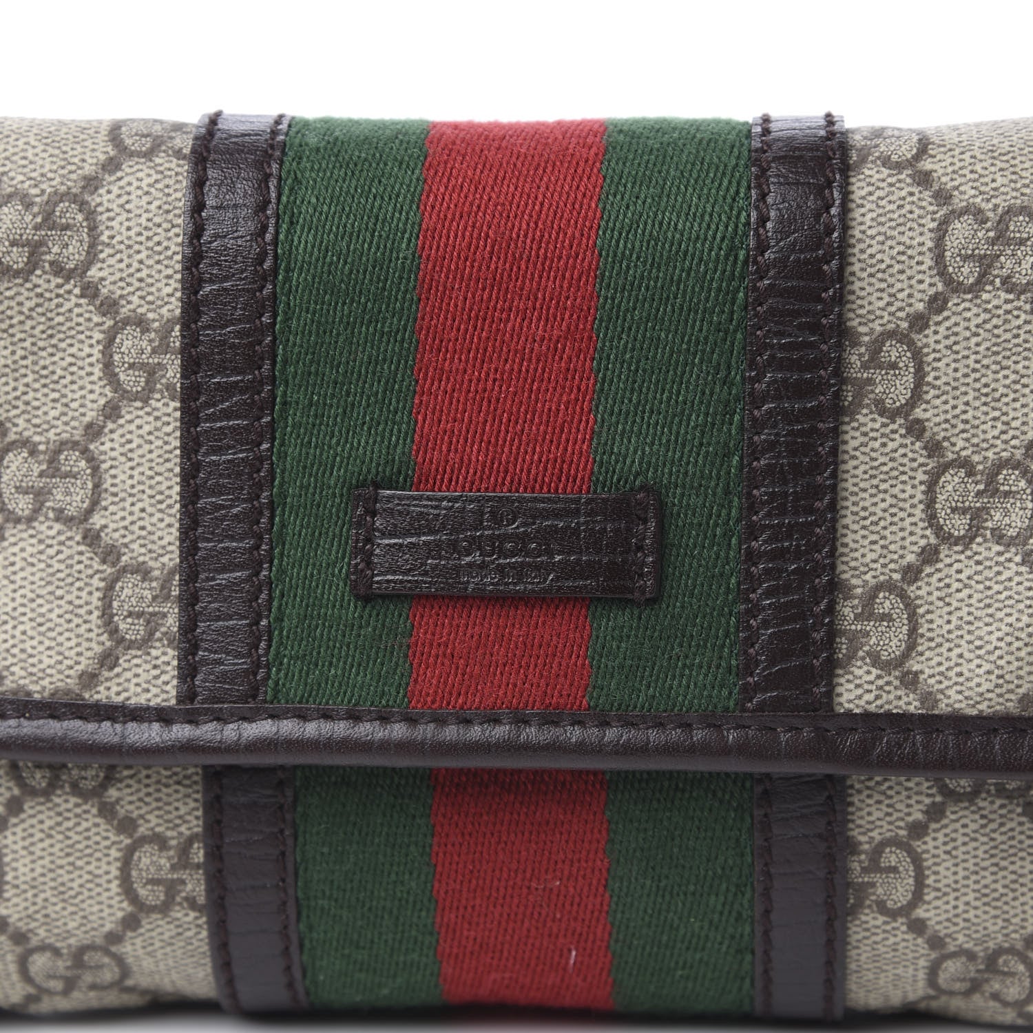 Gucci GG Monogram Plus Web Belt Bag Dark Brown 10 of 11