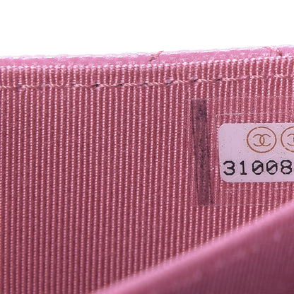 Chanel Caviar Quilted Flap Card Holder On Chain Pink 8 of 10