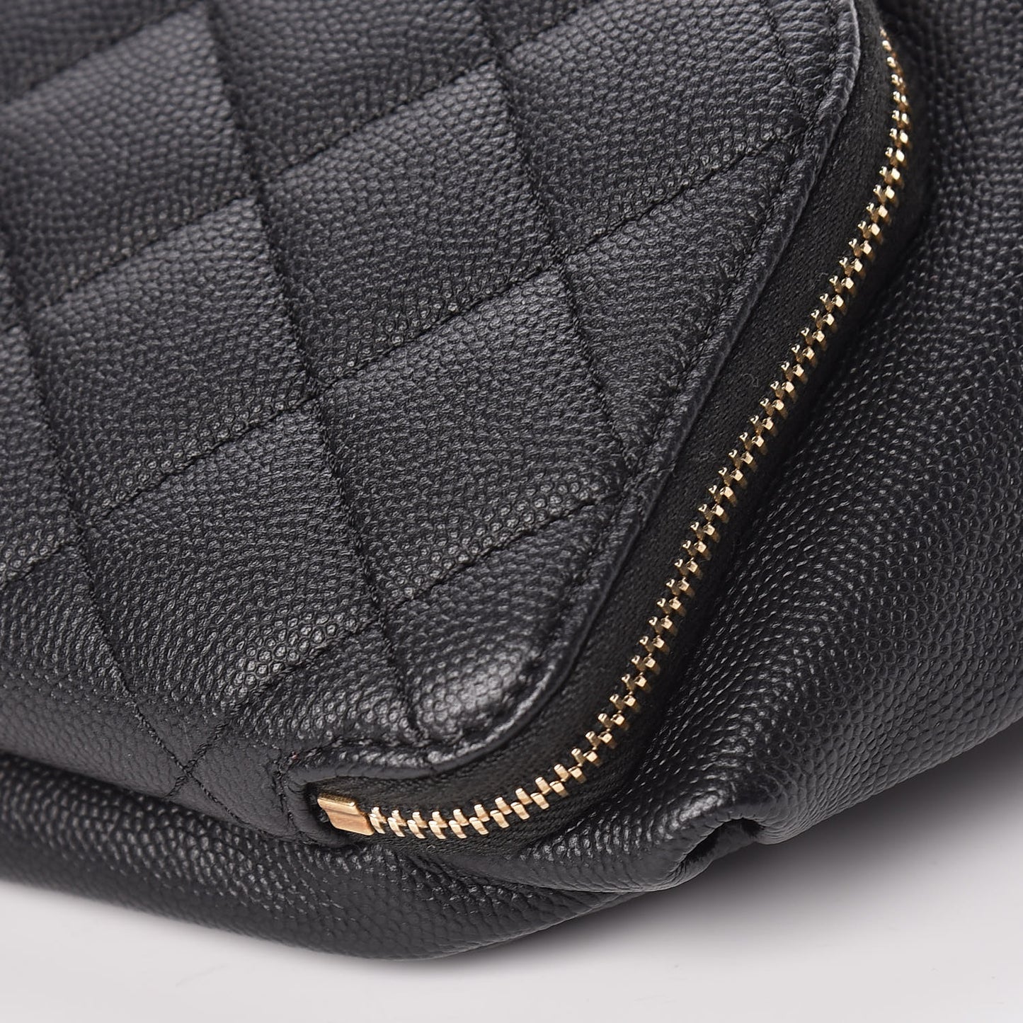 Caviar Quilted Business Affinity Waist Belt Bag Black