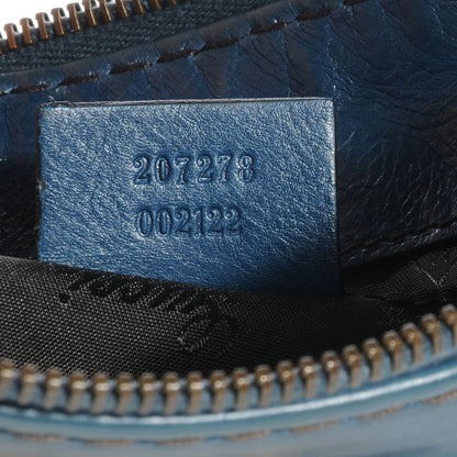 Gucci Leather Studded Babouska Clutch Ocean Blue 8 of 9