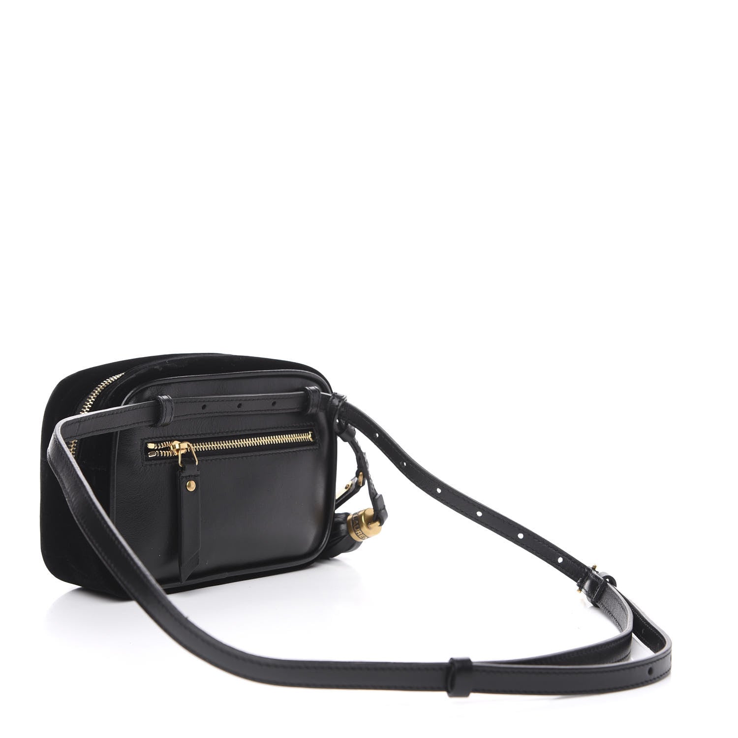 Saint Laurent Velour Matelasse Monogram Lou Belt Bag Black 3 of 9