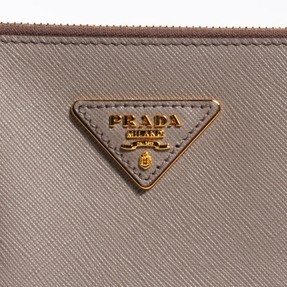 Prada Saffiano Lux Medium Double Zip Tote Argilla 9 of 12
