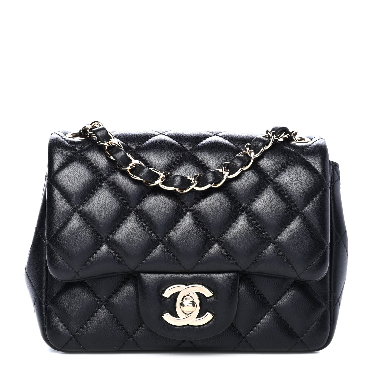 Chanel Lambskin Quilted Mini Square Flap Black 1 of 4