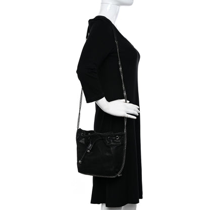 Stella McCartney Shaggy Deer Small Falabella Bucket Bag Black 3 of 10
