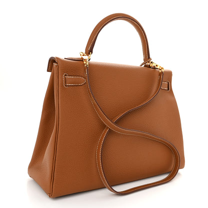 Hermes Togo Kelly Retourne 32 Gold 3 of 10