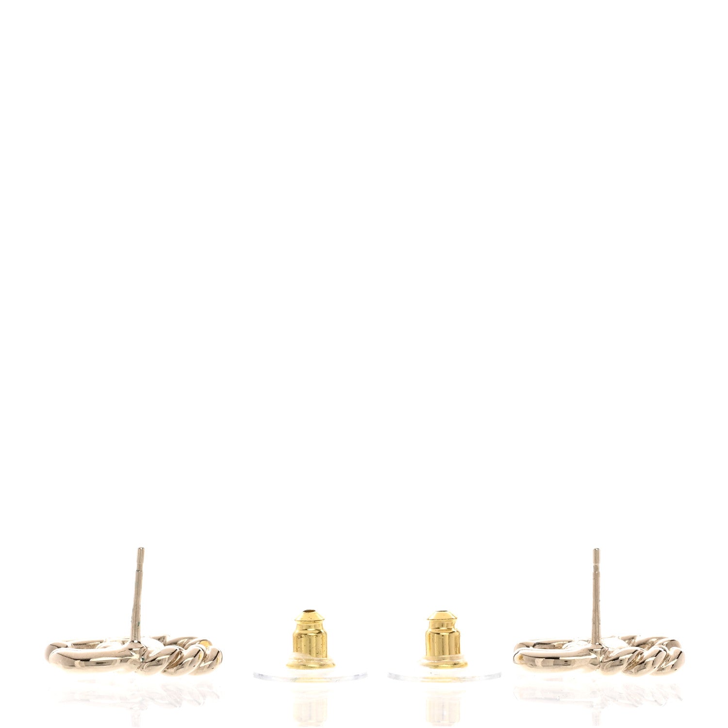 Chanel Twisted CC Earrings Gold 3 of 5
