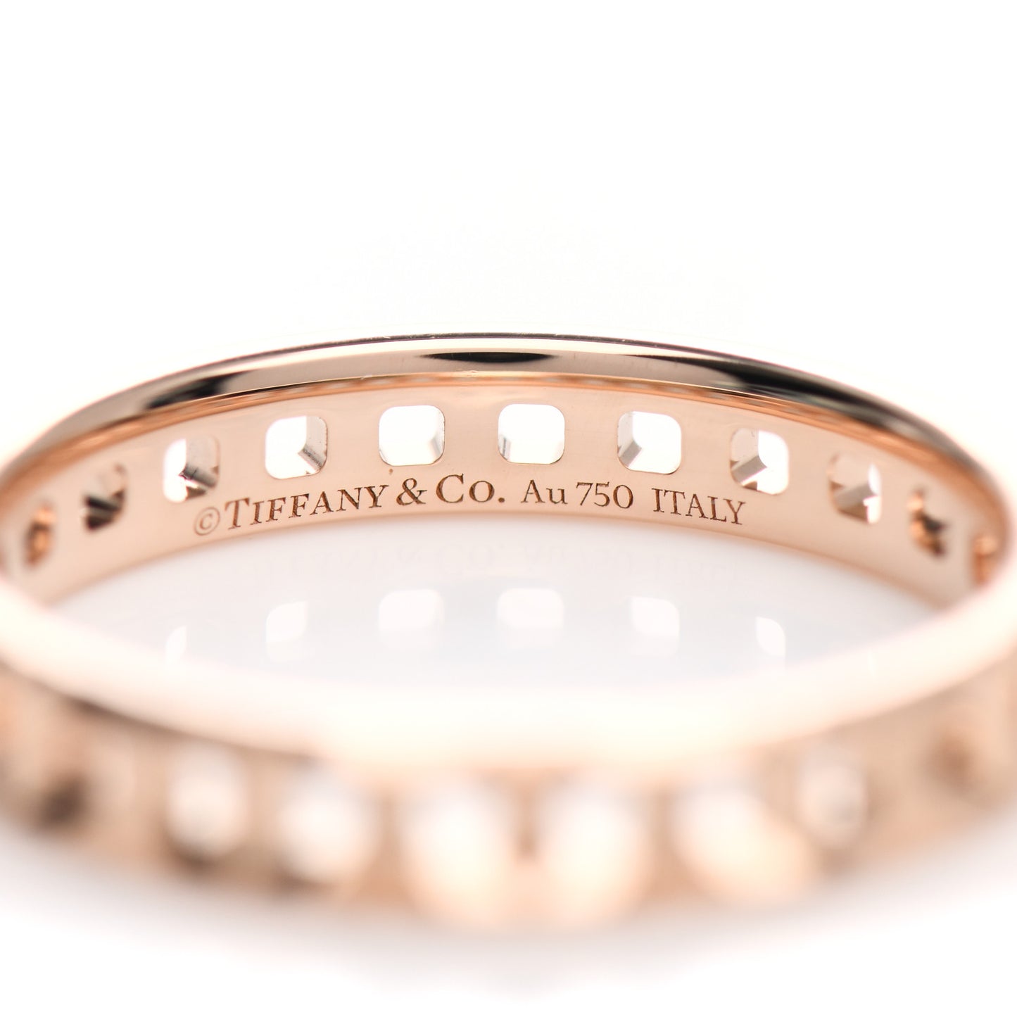 18K Rose Gold Narrow T True Ring 56 7.5