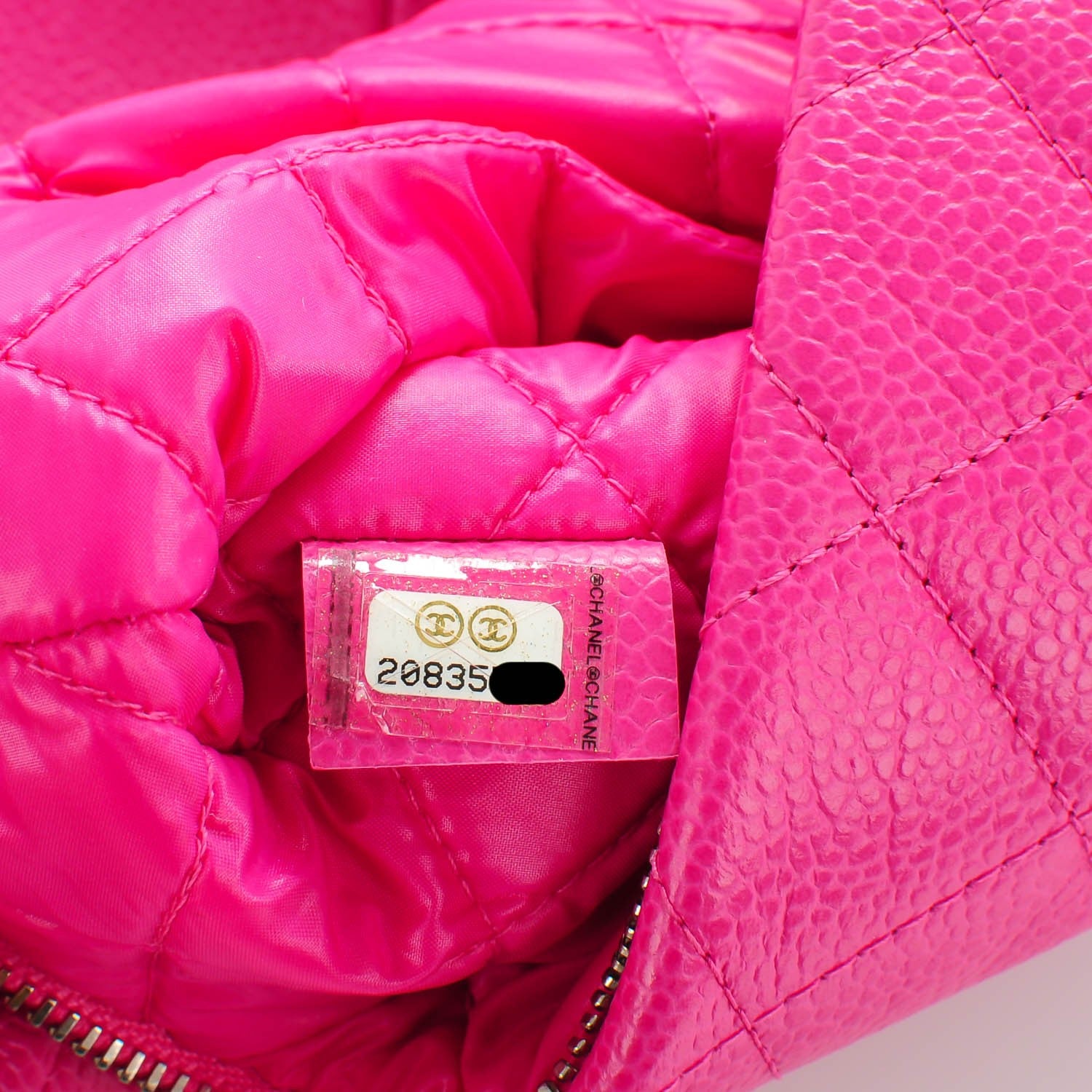 Chanel Caviar Quilted CC Beauty Clutch Pink 7 of 7