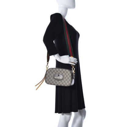 Gucci GG Supreme Monogram Web Neo Vintage Shoulder Bag Beige New Acero Crop 2 of 9