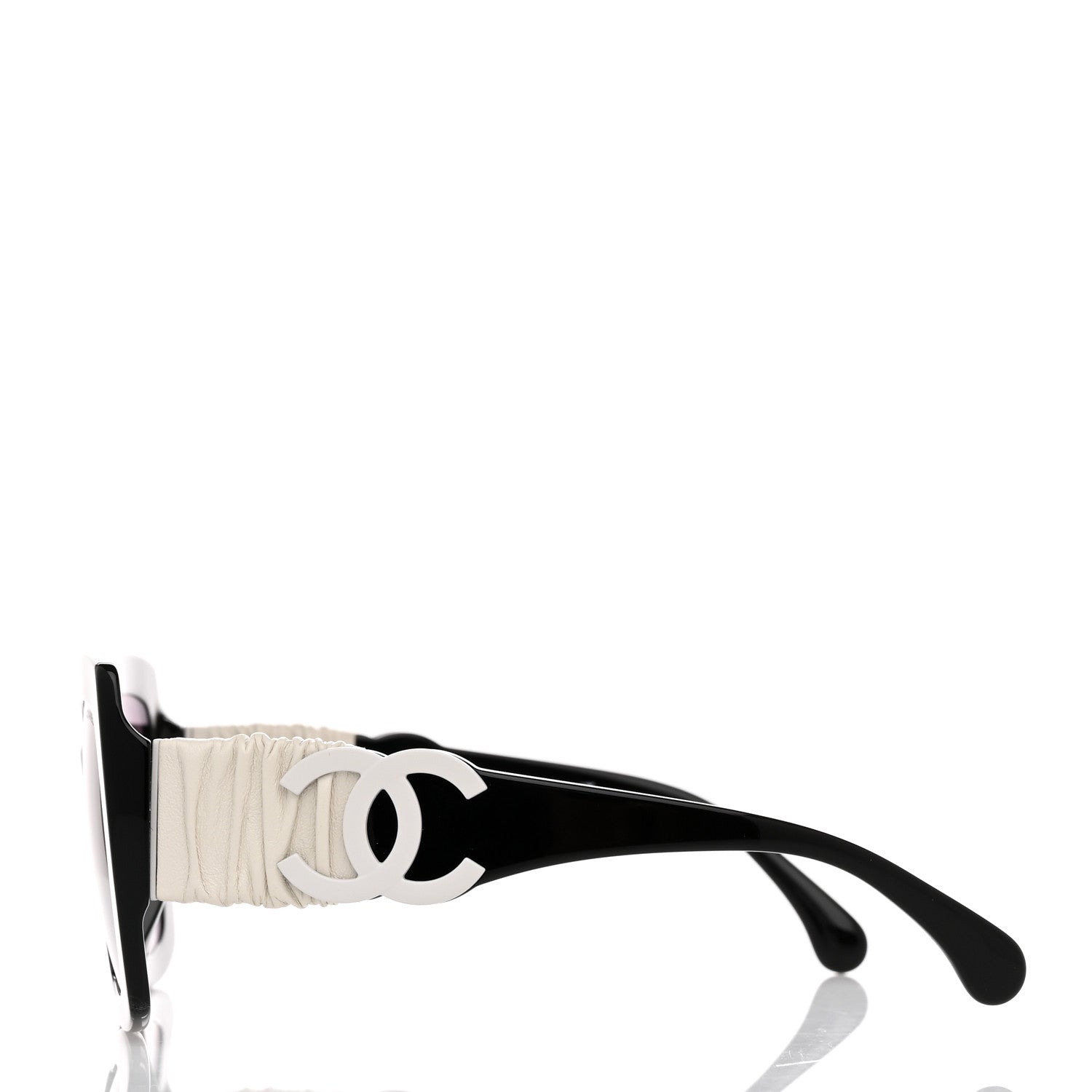 Chanel Acetate Calfskin Square Sunglasses 5474-Q-A Black White 3 of 8