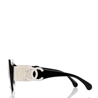Chanel Acetate Calfskin Square Sunglasses 5474-Q-A Black White 3 of 8